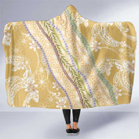 Yellow Palaka Hawaii Leis Hooded Blanket Hawaiian-plaid Elegant Tropical Vibes LT14 One Size Yellow - Polynesian Pride
