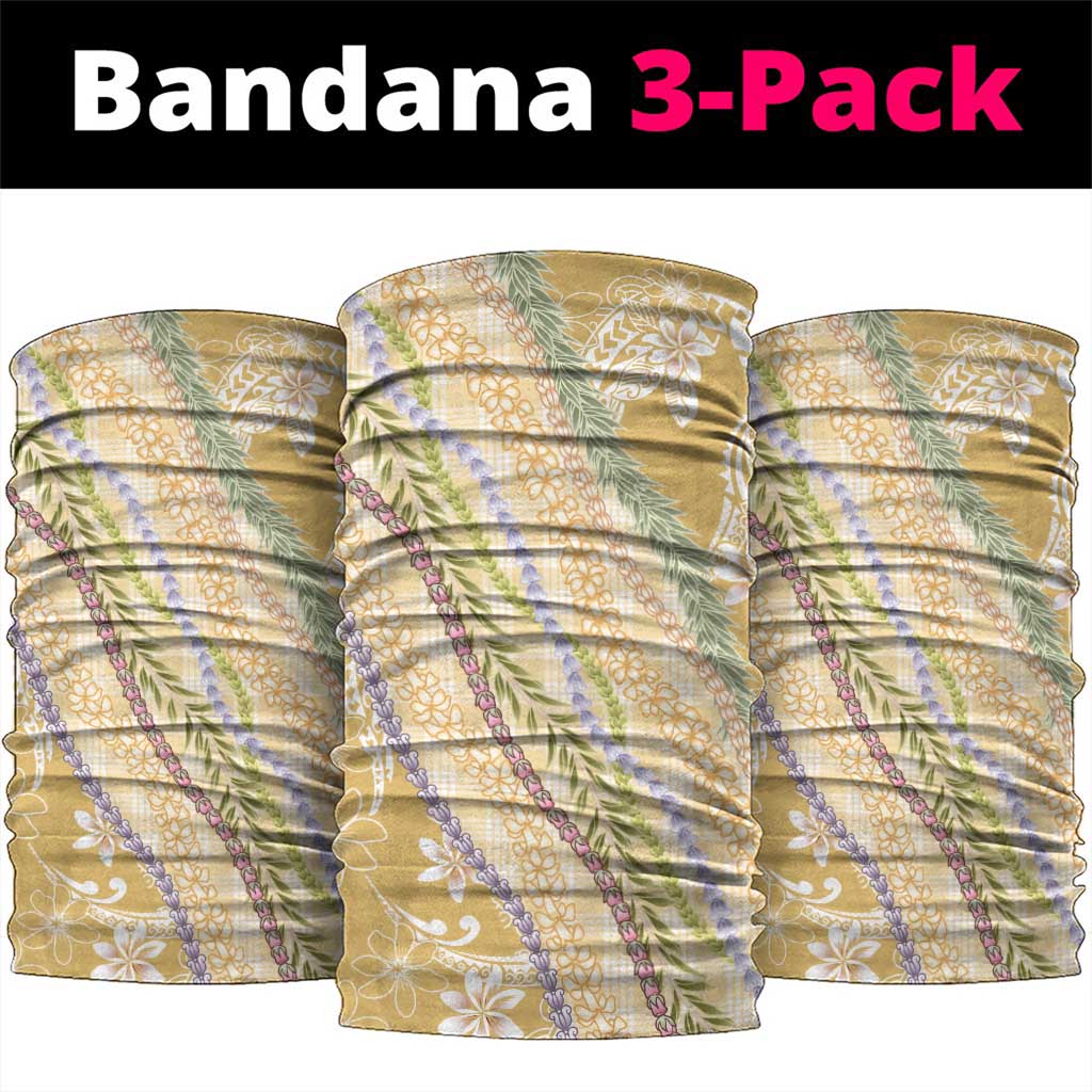 Yellow Palaka Hawaii Leis Neck Gaiter Hawaiian-plaid Elegant Tropical Vibes - Polynesian Pride