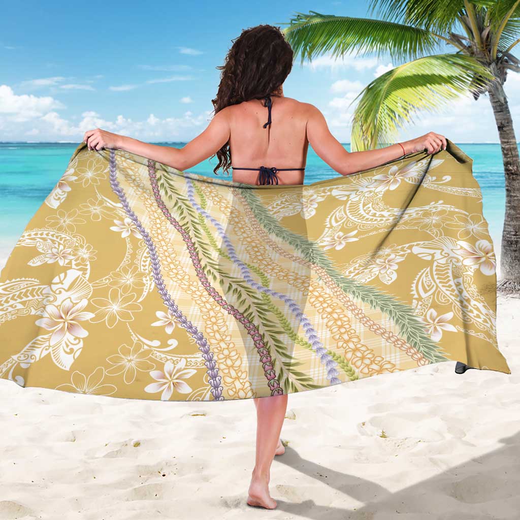 Yellow Palaka Hawaii Leis Sarong Hawaiian-plaid Elegant Tropical Vibes - Polynesian Pride