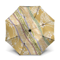 Yellow Palaka Hawaii Leis Umbrella Hawaiian-plaid Elegant Tropical Vibes - Polynesian Pride