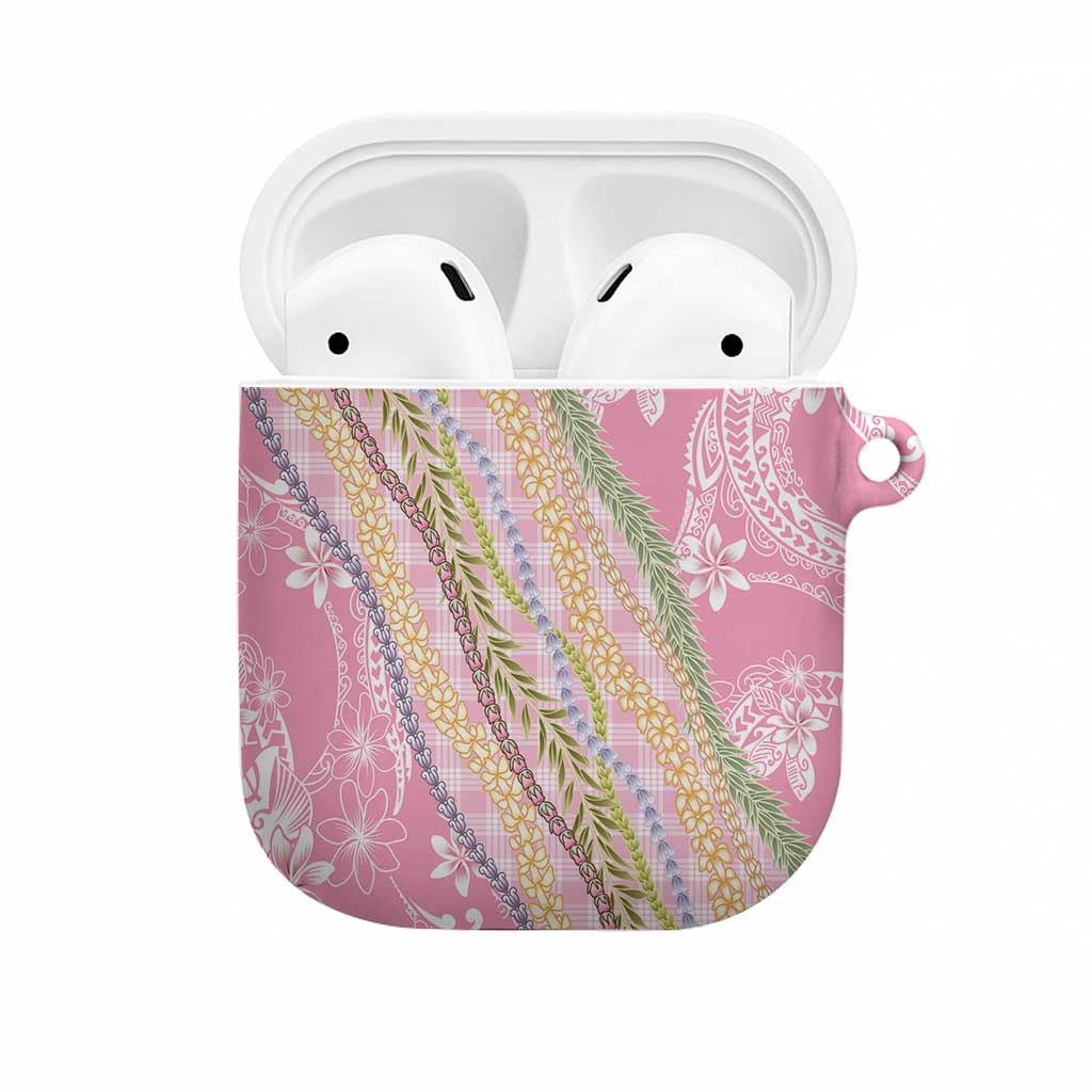 Pink Palaka Hawaii Leis AirPods Case Hawaiian-plaid Elegant Tropical Vibes LT14 Pink - Polynesian Pride