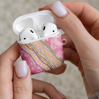 Pink Palaka Hawaii Leis AirPods Case Hawaiian-plaid Elegant Tropical Vibes LT14 - Polynesian Pride