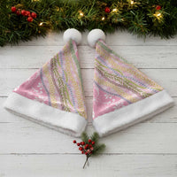 Pink Palaka Hawaii Leis Christmas Santa Hat Hawaiian-plaid Elegant Tropical Vibes LT14 - Polynesian Pride