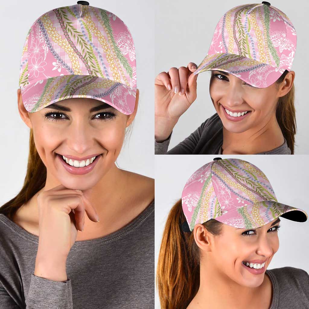 Pink Palaka Hawaii Leis Classic Cap Hawaiian-plaid Elegant Tropical Vibes LT14 - Polynesian Pride