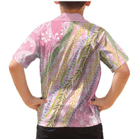 Pink Palaka Hawaii Leis Family Matching Mermaid Dress and Hawaiian Shirt Hawaiian-plaid Elegant Tropical Vibes - Polynesian Pride