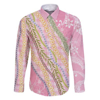 Pink Palaka Hawaii Leis Family Matching Tank Maxi Dress and Hawaiian Shirt Hawaiian-plaid Elegant Tropical Vibes - Polynesian Pride