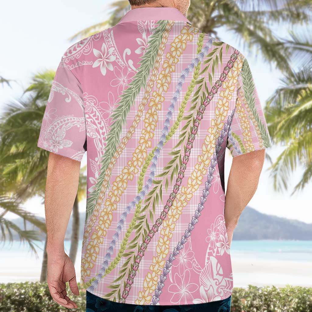 Pink Palaka Hawaii Leis Hawaiian Shirt Hawaiian-plaid Elegant Tropical Vibes - Polynesian Pride