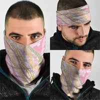 Pink Palaka Hawaii Leis Neck Gaiter Hawaiian-plaid Elegant Tropical Vibes - Polynesian Pride