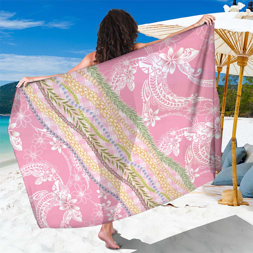 Pink Palaka Hawaii Leis Sarong Hawaiian-plaid Elegant Tropical Vibes - Polynesian Pride