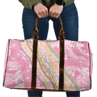 Pink Palaka Hawaii Leis Travel Bag Hawaiian-plaid Elegant Tropical Vibes LT14 Pink - Polynesian Pride