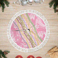Pink Palaka Hawaii Leis Tree Skirt Hawaiian-plaid Elegant Tropical Vibes LT14 Fringed Pink - Polynesian Pride