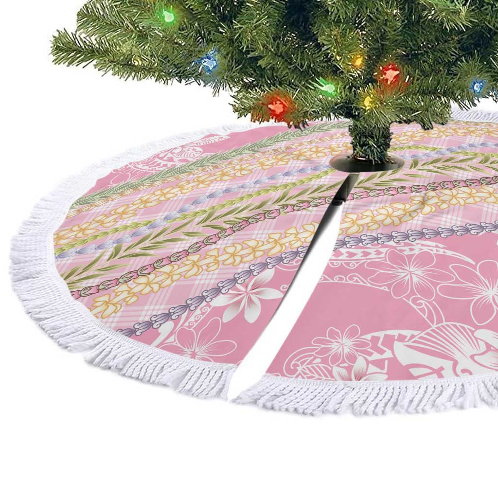 Pink Palaka Hawaii Leis Tree Skirt Hawaiian-plaid Elegant Tropical Vibes LT14 - Polynesian Pride