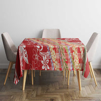 Red Palaka Hawaii Leis Tablecloth Hawaiian-plaid Elegant Tropical Vibes LT14 - Polynesian Pride