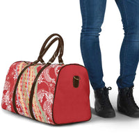 Red Palaka Hawaii Leis Travel Bag Hawaiian-plaid Elegant Tropical Vibes LT14 - Polynesian Pride