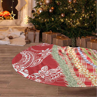 Red Palaka Hawaii Leis Tree Skirt Hawaiian-plaid Elegant Tropical Vibes LT14 - Polynesian Pride