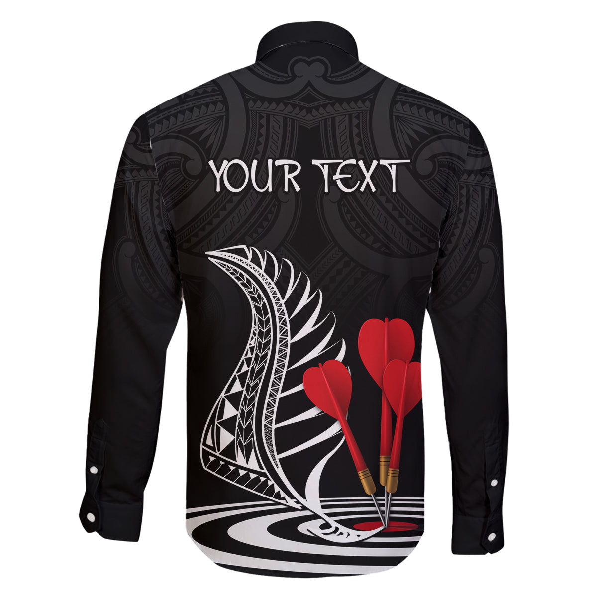 Personalised New Zealand Darts Family Matching Off Shoulder Short Dress and Hawaiian Shirt Aotearoa Maori Fern Bring It On LT14 - Polynesian Pride