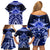 Tonga Tupou College And Queen Salote College Family Matching Off Shoulder Short Dress and Hawaiian Shirt Tongan Ngatu Pattern LT14 - Polynesian Pride