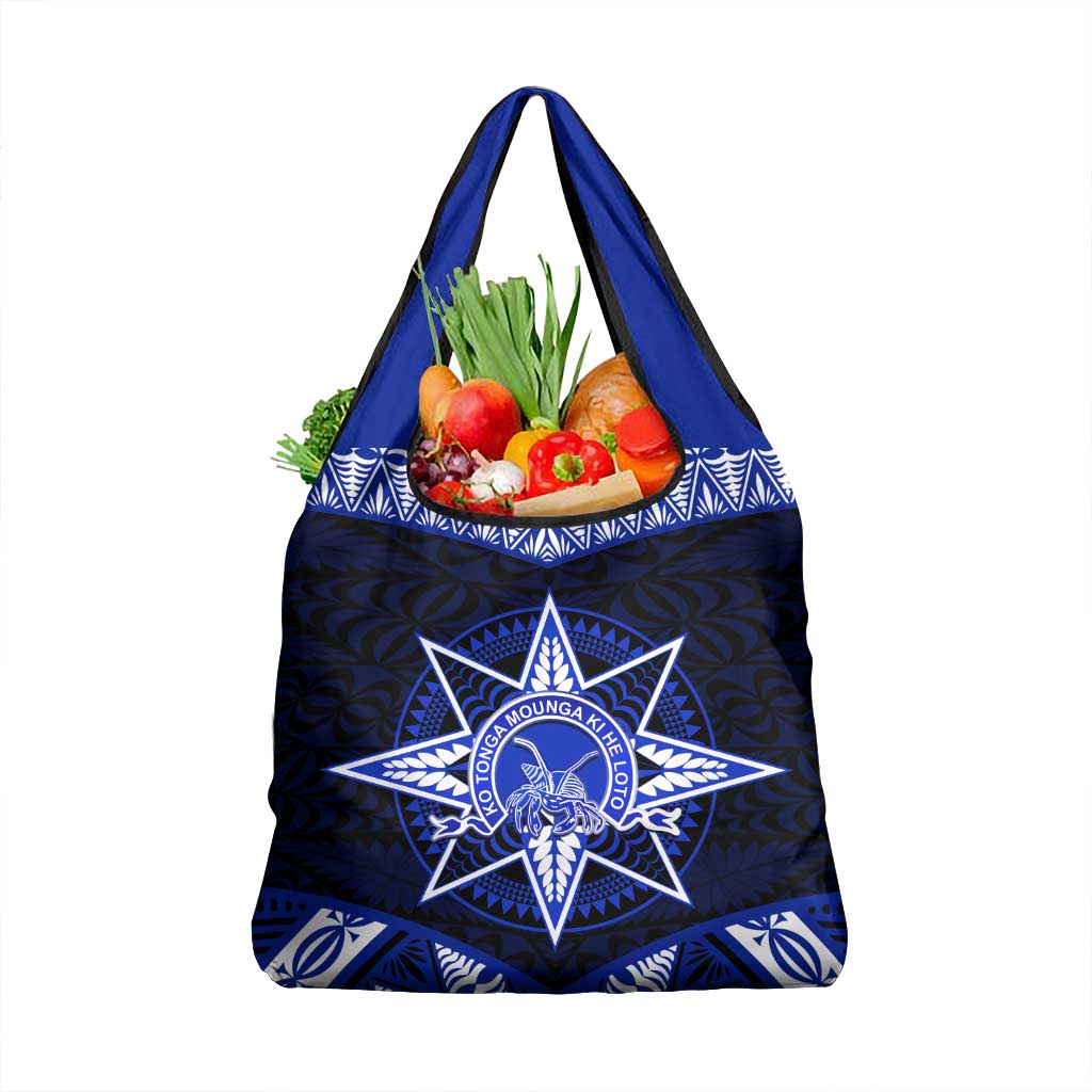 Tonga Tupou College And Queen Salote College Grocery Bag Tongan Ngatu Pattern