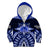 Tonga Tupou College And Queen Salote College Kid Hoodie Tongan Ngatu Pattern LT14 Zip Hoodie Blue - Polynesian Pride