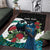 Personalised Valentine's Day New Zealand Area Rug Tui Bird Couple Kowhaiwhai Mix Pohutukawa