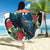 Personalised Valentine's Day New Zealand Beach Blanket Tui Bird Couple Kowhaiwhai Mix Pohutukawa