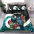 Personalised Valentine's Day New Zealand Bedding Set Tui Bird Couple Kowhaiwhai Mix Pohutukawa