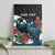 Personalised Valentine's Day New Zealand Canvas Wall Art Tui Bird Couple Kowhaiwhai Mix Pohutukawa