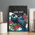 Personalised Valentine's Day New Zealand Canvas Wall Art Tui Bird Couple Kowhaiwhai Mix Pohutukawa