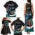 Personalised Valentine's Day New Zealand Family Matching Tank Maxi Dress and Hawaiian Shirt Tui Bird Couple Kowhaiwhai Mix Pohutukawa