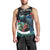 Personalised Valentine's Day New Zealand Men Tank Top Tui Bird Couple Kowhaiwhai Mix Pohutukawa