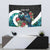 Personalised Valentine's Day New Zealand Tapestry Tui Bird Couple Kowhaiwhai Mix Pohutukawa