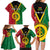 Personalised Hapi Independens Dei Vanuatu Family Matching Long Sleeve Bodycon Dress and Hawaiian Shirt