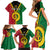 Personalised Hapi Independens Dei Vanuatu Family Matching Short Sleeve Bodycon Dress and Hawaiian Shirt