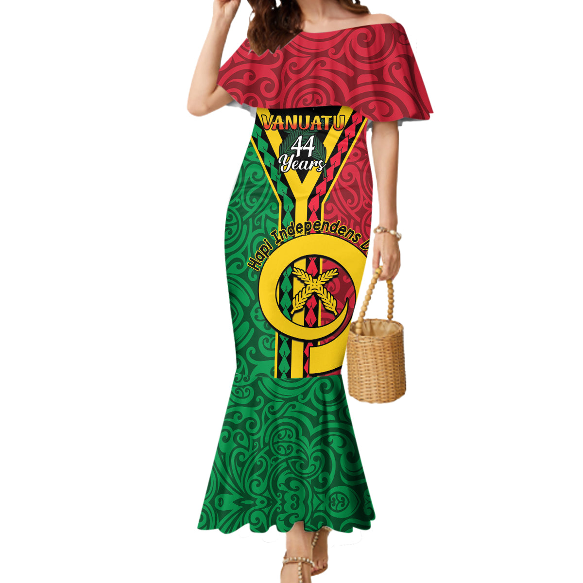 Personalised Hapi Independens Dei Vanuatu Mermaid Dress