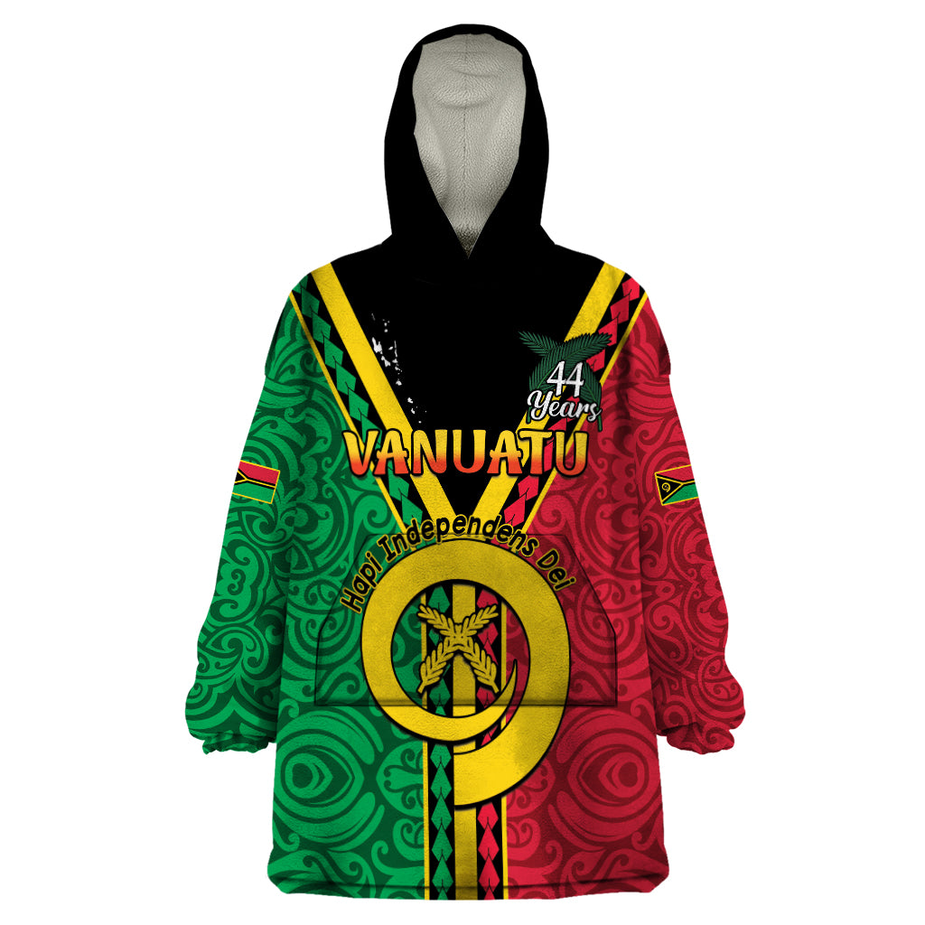 Personalised Hapi Independens Dei Vanuatu Wearable Blanket Hoodie