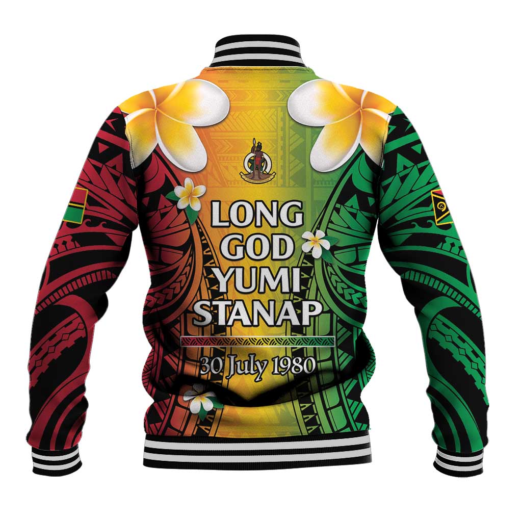 Vanuatu Independence Day Baseball Jacket Long God Yumi Stanap Happy 45th Anniversary LT14
