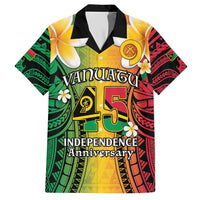 Vanuatu Independence Day Family Matching Short Sleeve Bodycon Dress and Hawaiian Shirt Long God Yumi Stanap Happy 45th Anniversary LT14