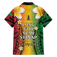 Vanuatu Independence Day Family Matching Summer Maxi Dress and Hawaiian Shirt Long God Yumi Stanap Happy 46th Anniversary LT14 - Polynesian Pride