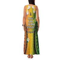 Vanuatu Independence Day Family Matching Tank Maxi Dress and Hawaiian Shirt Long God Yumi Stanap Happy 45th Anniversary LT14