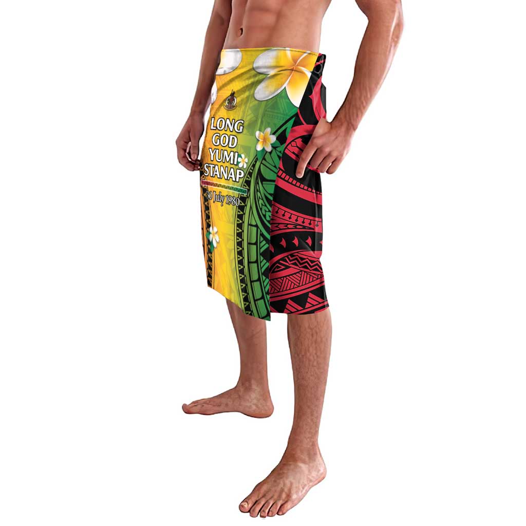 Vanuatu Independence Day Lavalava Long God Yumi Stanap Happy 45th Anniversary LT14 - Polynesian Pride