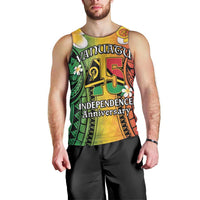 Vanuatu Independence Day Men Tank Top Long God Yumi Stanap Happy 45th Anniversary LT14 - Polynesian Pride