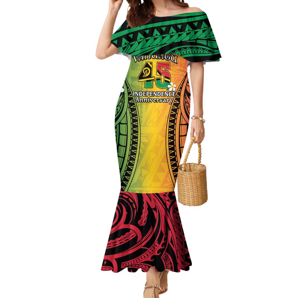 Vanuatu Independence Day Mermaid Dress Long God Yumi Stanap Happy 45th Anniversary LT14