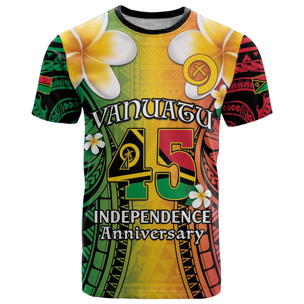 Vanuatu Independence Day T Shirt Long God Yumi Stanap Happy 45th Anniversary LT14