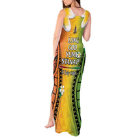 Vanuatu Independence Day Tank Maxi Dress Long God Yumi Stanap Happy 45th Anniversary LT14 - Polynesian Pride