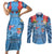 Fiji Day Couples Matching Short Sleeve Bodycon Dress and Long Sleeve Button Shirt Happy 54 Years Of Independence Tapa Pattern Blue