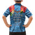 Fiji Day Family Matching Mermaid Dress and Hawaiian Shirt Happy 54 Years Of Independence Tapa Pattern Blue