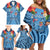 Fiji Day Family Matching Off Shoulder Short Dress and Hawaiian Shirt Happy 54 Years Of Independence Tapa Pattern Blue