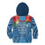 Fiji Day Kid Hoodie Happy 54 Years Of Independence Tapa Pattern Blue