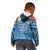 Fiji Day Kid Hoodie Happy 54 Years Of Independence Tapa Pattern Blue