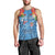 Fiji Day Men Tank Top Happy 54 Years Of Independence Tapa Pattern Blue